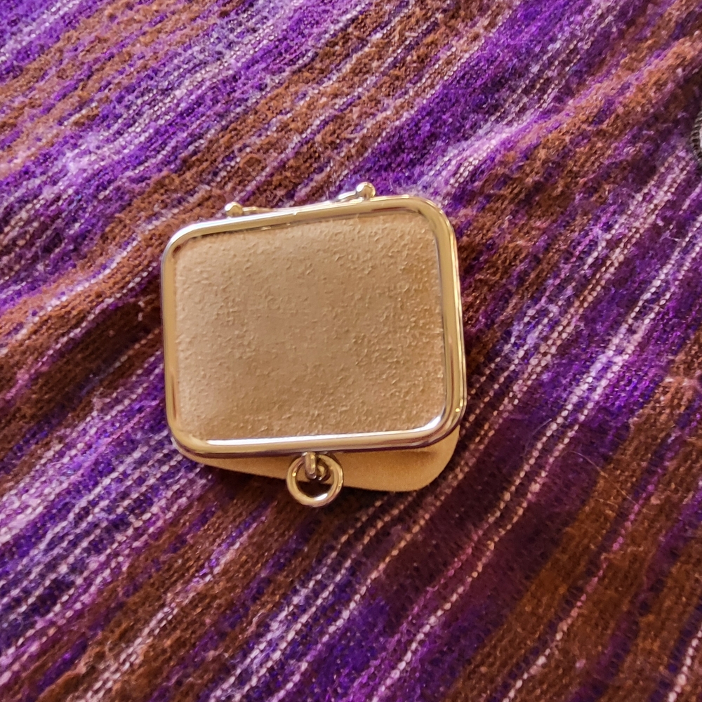 Textured Gold Square Coin Purse